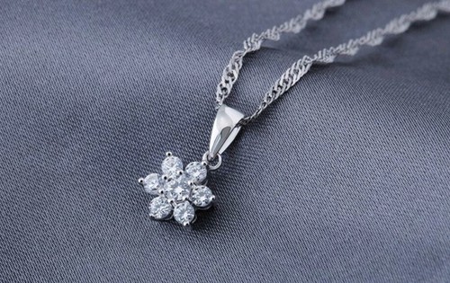 Snowflake pendant 925 sterling - pendant,