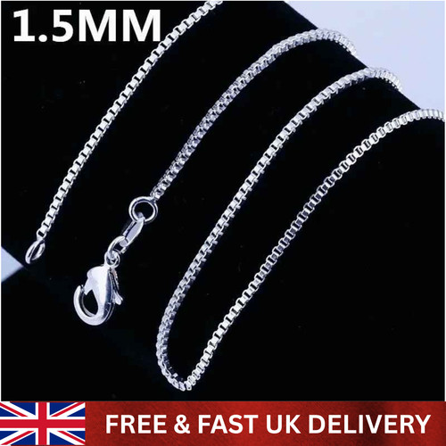 925 sterling silver 5mm box - 925, 1.5mm