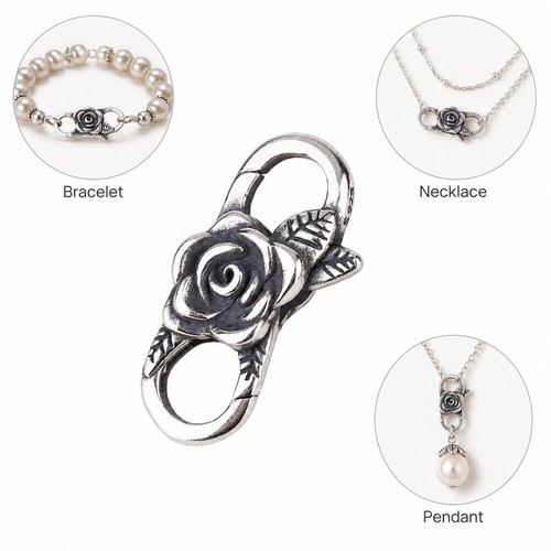 Sterling silver double lobster - silver,