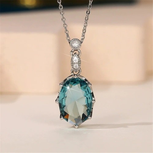 Sterling silver large blue - silver,