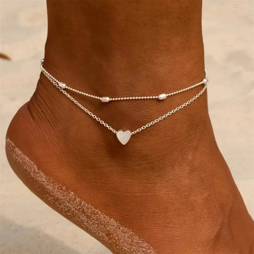 925 sterling silver - silver, anklet
