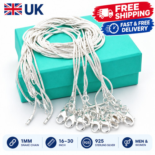 10pcs 925 sterling silver - silver, 1mm