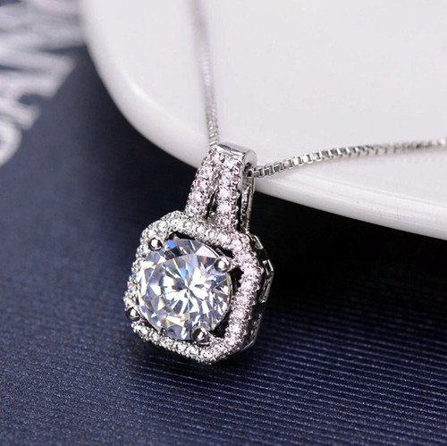 Crystal square pendant - square,