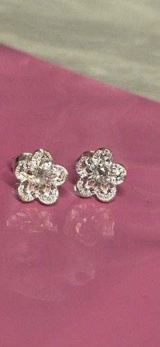 Sterling silver flower studs - flower,