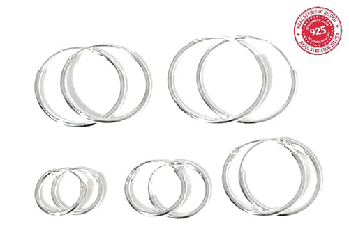 925 sterling silver hoop - 925,