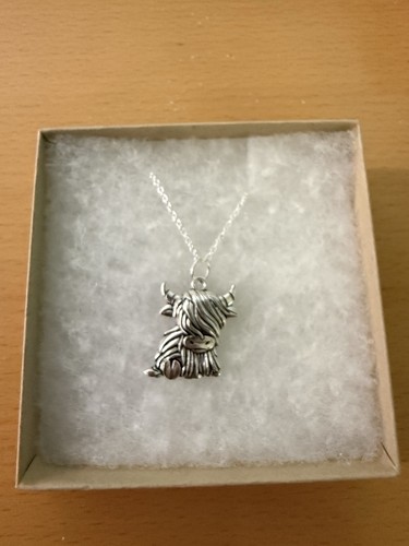 Sterling silver highland cow - sterling,