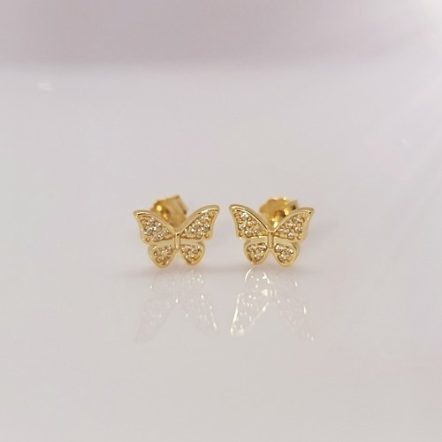 Butterfly crystal stud - butterfly,