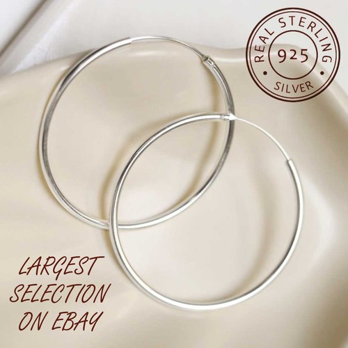 925 sterling silver - silver, hoop