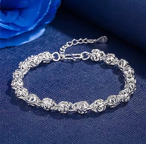 Sterling silver hollow bead - sterling,