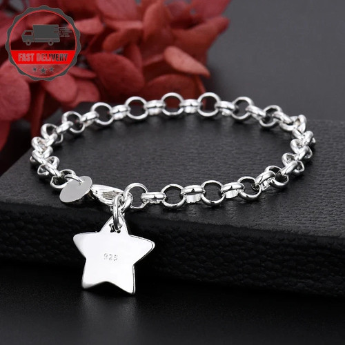 925 sterling silver charm - 925, star