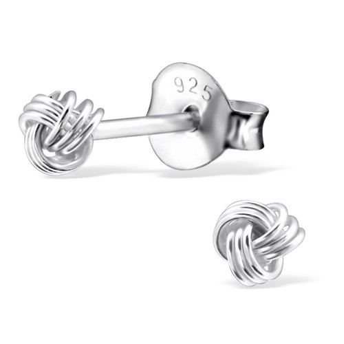 925 sterling silver knot - sterling, stud