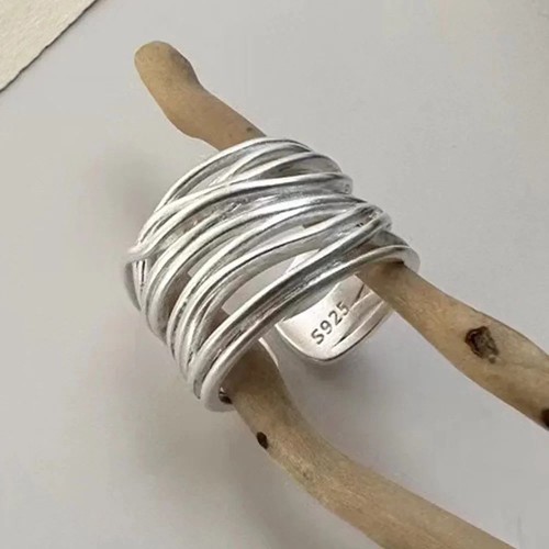 925 sterling silver - silver, open